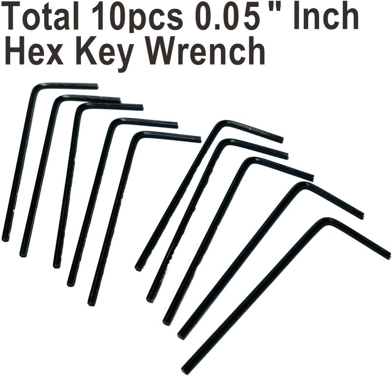 ZDingTech 10pcs 0.05 Allen Wrench sets,0.050 inch Allen Wrench,0.05 Hex Key,0.050 Hex Wrench allen key Door Key L Shaped 050 hex wrench set with Long Arm. - Image 2
